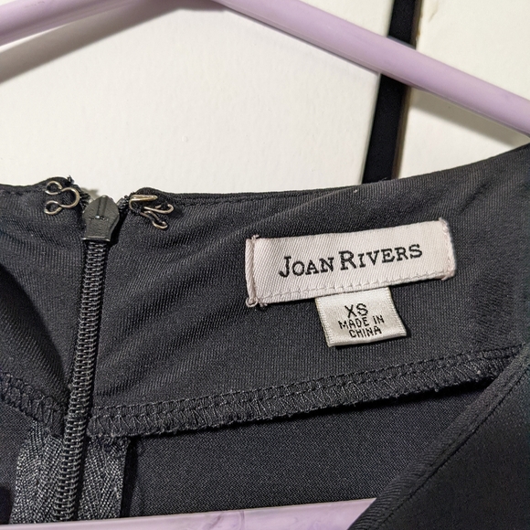 ๐ค Vintage Joan Rivers little black midi wrap dress with 3/4 sleeve - Picture 5 of 9